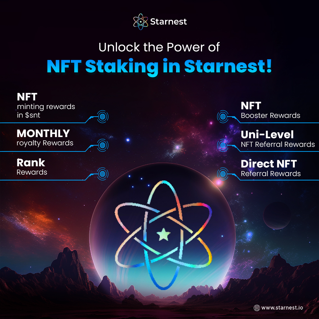 N1Revolution's tweet photo. Don't miss out on this opportunity to maximize your investments in the world of decentralized finance.
Join Starnest today and start staking your way to success!
.
#Starnest #NFTartwork  #NFTsales  #NFTCommunity  #blockchain #n1 #n1revolution #Cosmic #nftartwork #Crypto #minting https://t.co/mEfnmo8ppY
