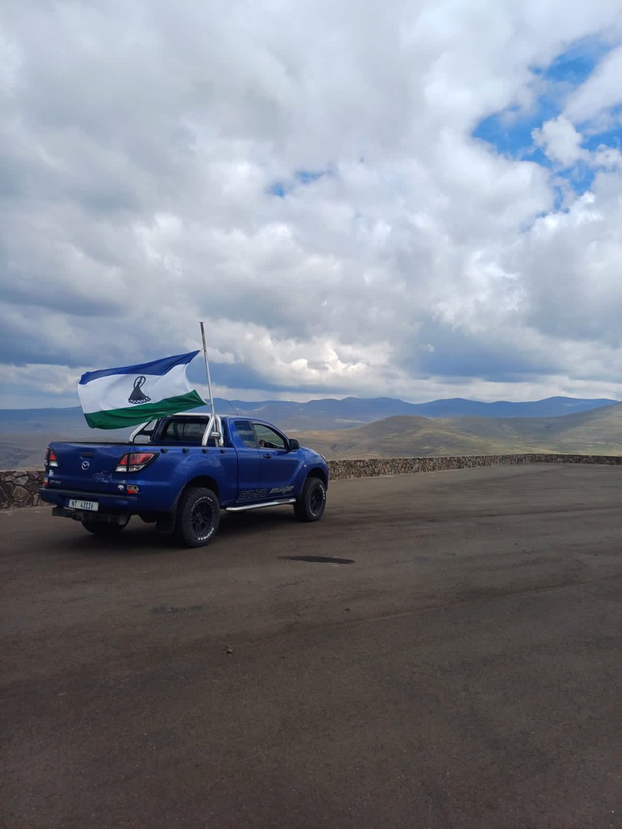 The look on people’s faces when they see this flag is heartwarming. The young and old, vendors, police, security guards, herders, etc. just yesterday, I had school kids running after the flag on a gravel road chanting “Lesotho, Lesotho…’ I have never felt so proud of my country