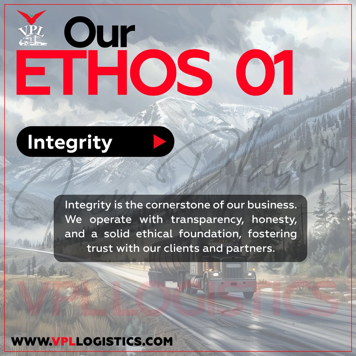 Our Ethos 01 - Integrity

#vensplailogistics #TransportationServices #freightagent