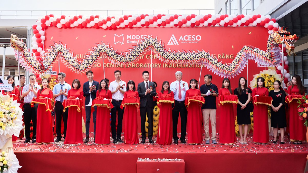 ModernDentalGP's tweet photo. 🎉🔬🦷
The grand opening ceremony of Modern Dental Group ACESO production base was successfully held in Vietnam, embarking on its new journey towards accelerated growth globally.
#ModernDentalGroup #ACESO #DigitalDentistry #DentalInnovation #DentalTechnology #DentalLab https://t.co/1v7tDzivoN