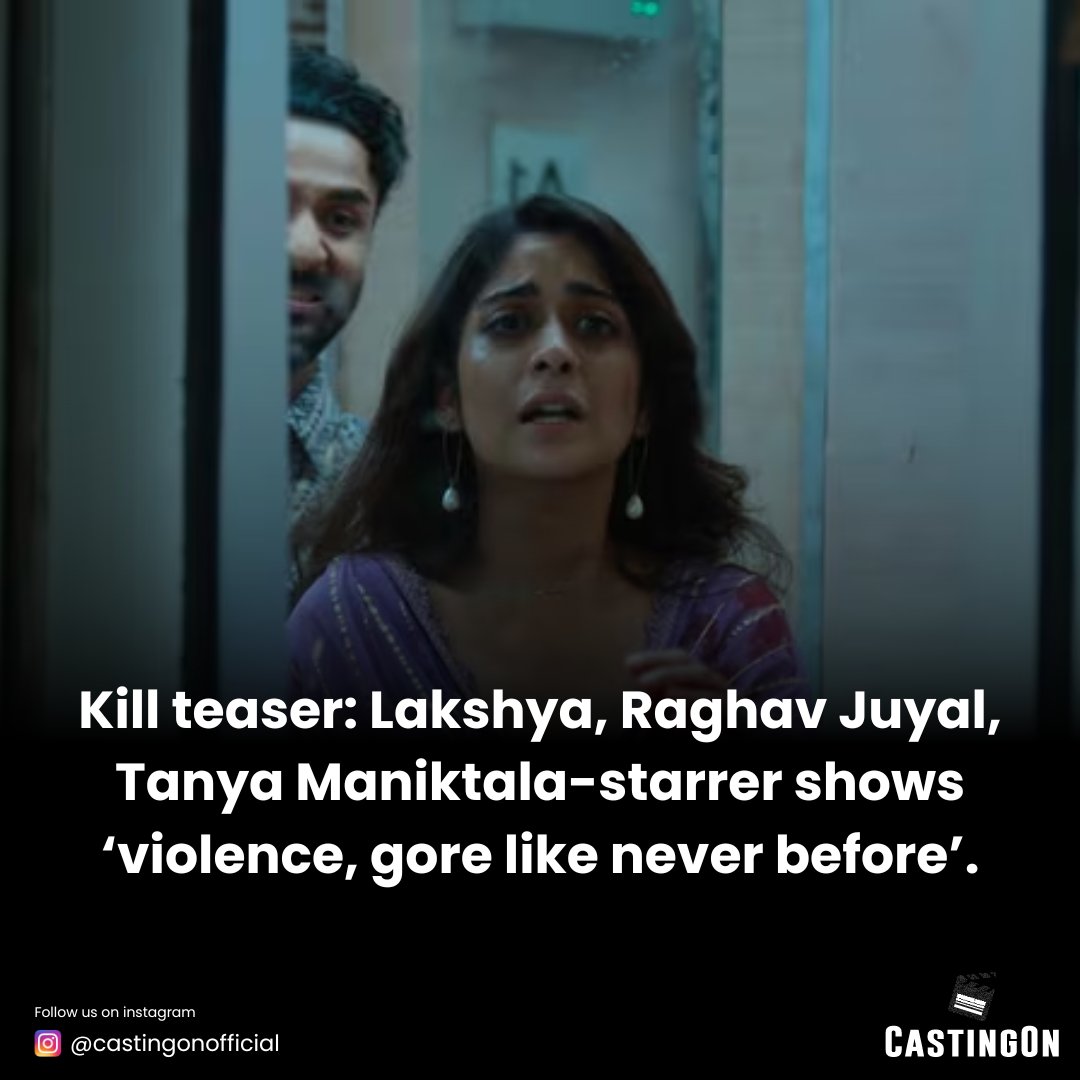 CastingOnX's tweet photo. The official teaser of the highly-anticipated action-thriller Kill has been unveiled. Taking to its YouTube channel on Thursday, Dharma Productions shared the over one minute long clip starring Lakshya, Raghav Juyal and Tanya Maniktala.
#killteaser #raghavjuyal #teaser https://t.co/2rvPGGDQlk