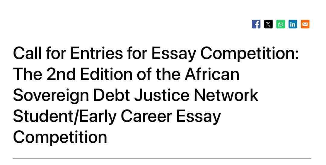 Exactly a month away from the deadline! The Call for Entries for the 2nd Edition of the AfSDJN Student/Early Career Essay Competition is still on! For more info afronomicslaw.org/category/news-…
