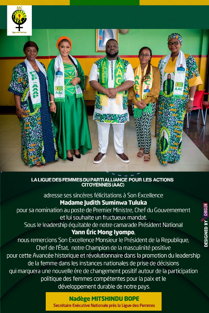 TOUTES NOS FÉLICITATIONS ! 
@JudithTuluka <a href="/DeniseNyakeru/">Denise NYAKERU TSHISEKEDI</a> <a href="/AACLigueDjeunes/">Ligue des Jeunes AAC</a> <a href="/Aac_Officiel/">AAC Officiel</a> <a href="/BoshabEvariste/">Evariste Boshab</a>