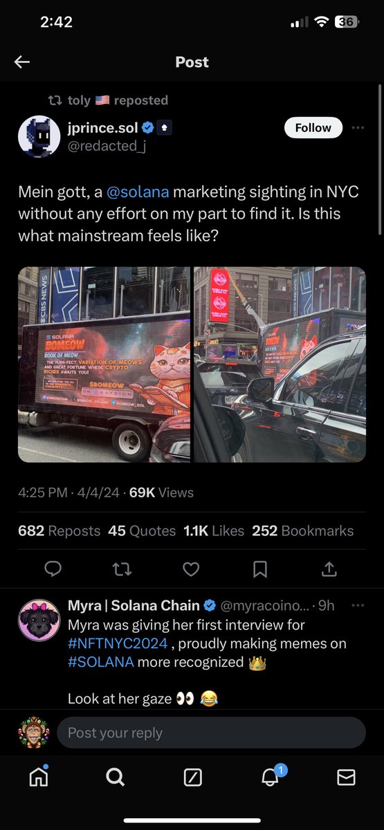 We’ve got ads running through Times Square and toly retweeting

$100M MC is only a matter of time
Buy $BOMEOW
