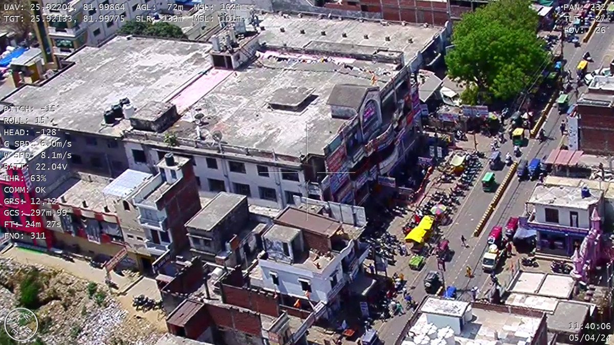 SP, PBH <a href="/satpal_IPS/">Satpal Antil IPS</a> के निर्देशन में आगामी लोकसभा निर्वाचन- 2024 एवं नवरात्रि त्योहार/ जुमे की नमाज के दृष्टिगत थाना कोतवाली नगर क्षेत्रान्तर्गत <a href="/pratapgarhpol/">PRATAPGARH POLICE</a> द्वारा शहर क्षेत्र/संवेदनशील स्थानों पर अराजक तत्वों की गतिविधियों पर ड्रोन कैमरा से निगरानी की जा रही है ।