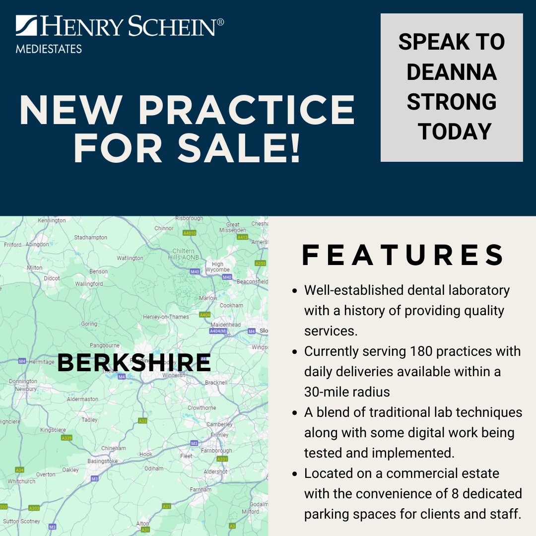 HSDPSales's tweet photo. Berkshire: this well-established dental laboratory caters to 180 practices in the area. With a strong focus on customer satisfaction, the laboratory ensures daily deliveries within a 30-mile radius, ensuring prompt and efficient service. Find out more: https://t.co/LZRaHog7vZ https://t.co/Ypam3zK8RW