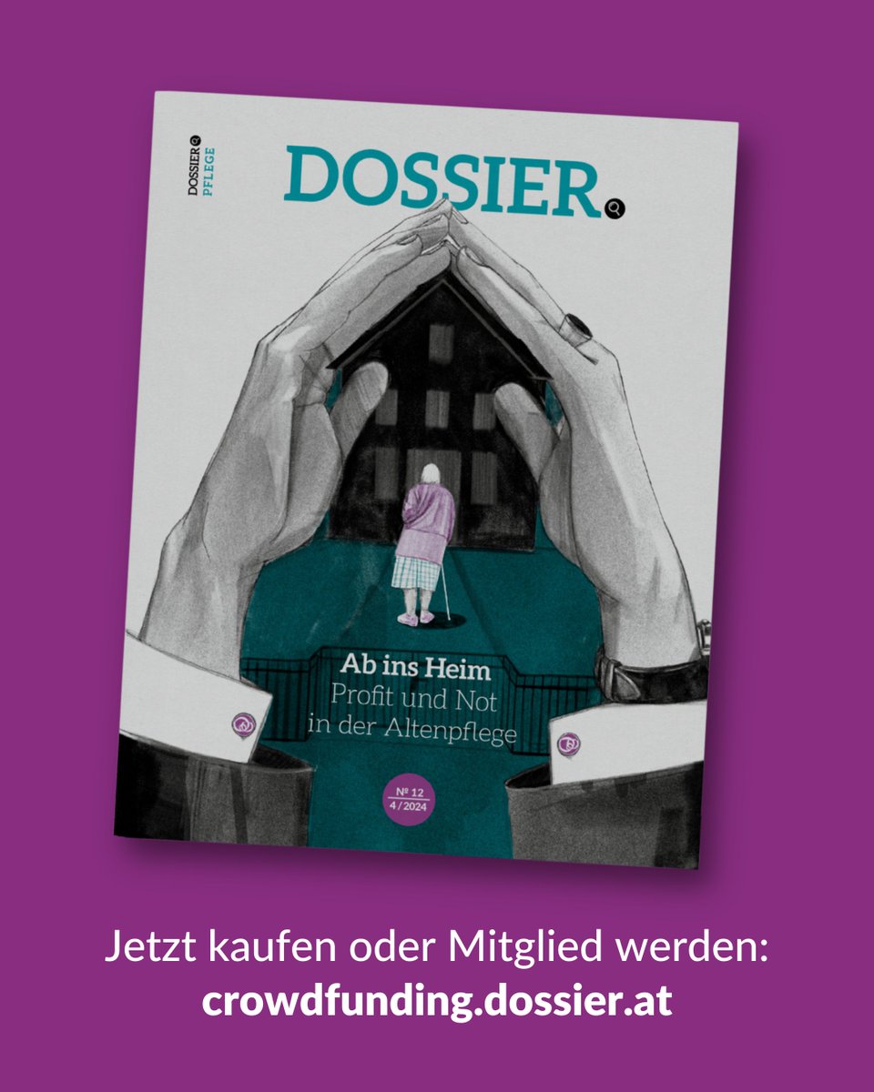 Das neue DOSSIER-Magazin: »Profit und Not in der Altenpflege« ist da. Unsere Recherchen zeigen, wie die Pflegekrise und Profitstreben Hand in Hand gehen. 

Jetzt bestellen oder Mitglied werden: crowdfunding.dossier.at