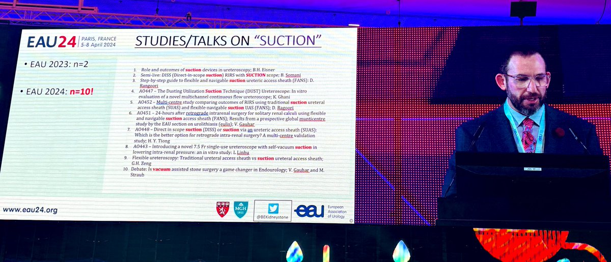 It’s all about SUCTION @BEkidneystone #EAU24