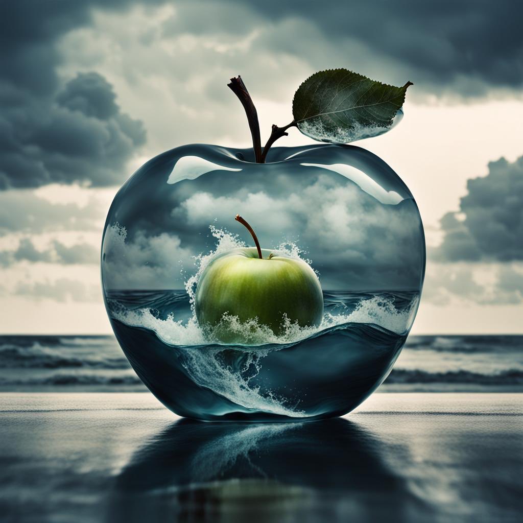 Names__DJ's tweet photo. "#lovely #double #exposure #image by #blending together a #stormy #sea and a #glass #apple. The #sea should serve as the #underlying #backdrop " - made with @NightCafeStudio
https://t.co/xLCO2Ruivf
#aiart #nightcafe #digitalart https://t.co/Dtb2cRDF6G