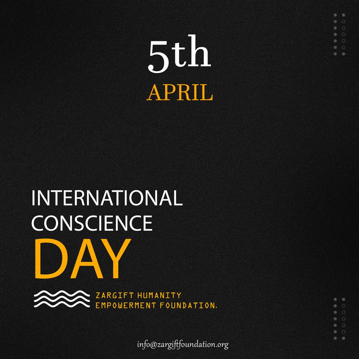 Today, we celebrate International Conscience Day, a reminder to listen to our inner moral compass and strive for empathy, compassion, and justice in all our actions. Let's make choices that contribute to a more harmonious world. #InternationalConscienceDay #Empathy #Compassion