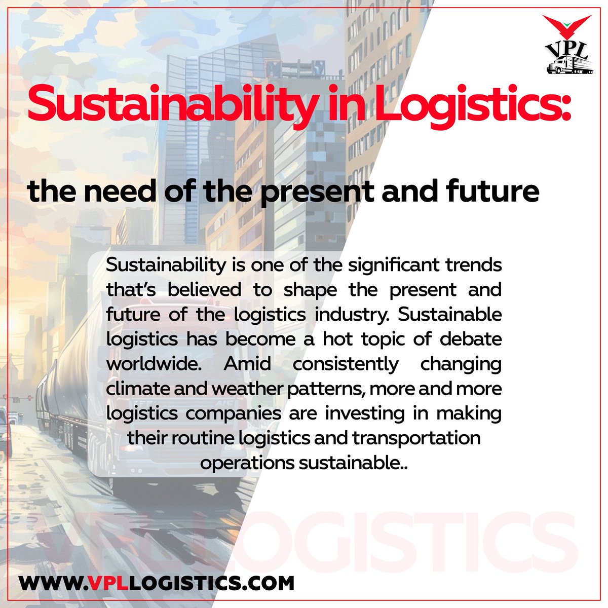 Sustainability in Logistics: the need of the present and future

#vensplailogistics #trucking #FreightForwarding