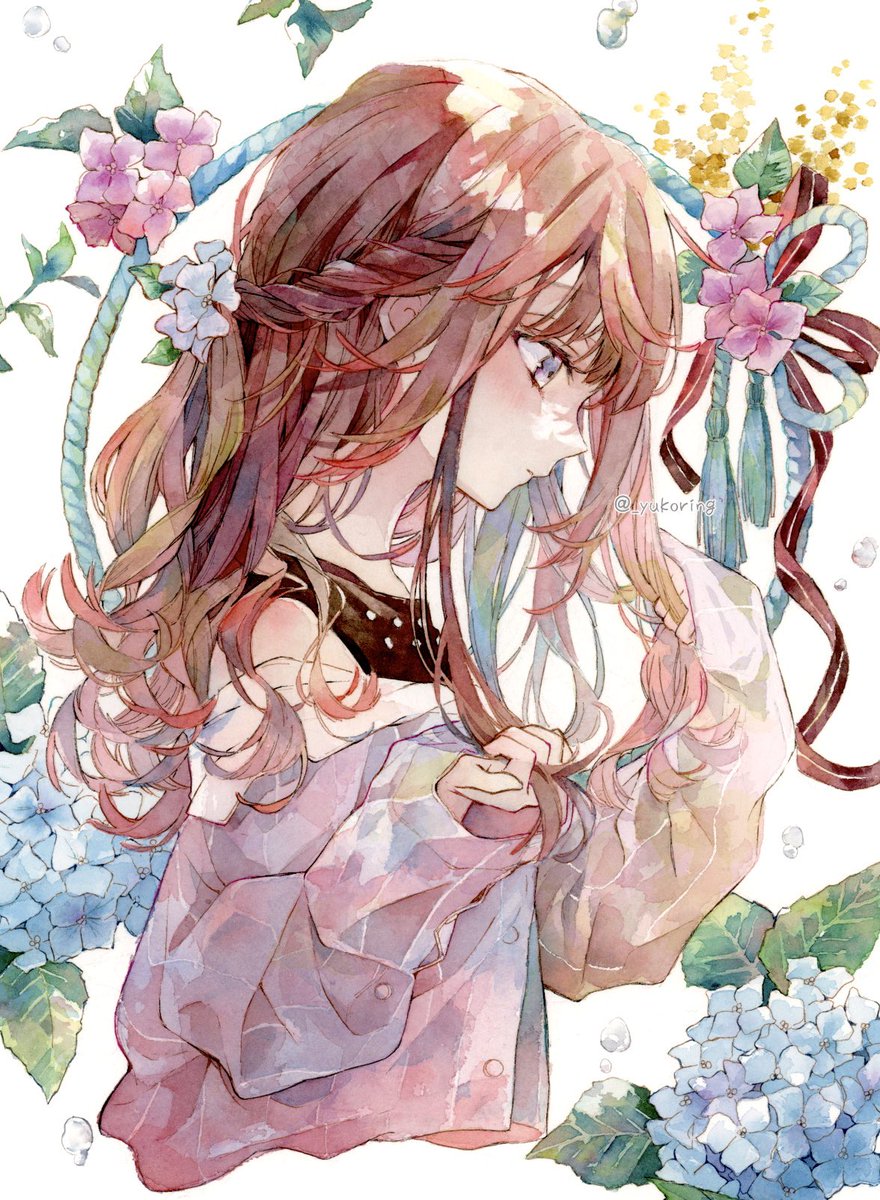 「春の対、梅雨と桜#対になってる絵をあげる 」|優子鈴(ゆこりん)◆初画集4/24のイラスト