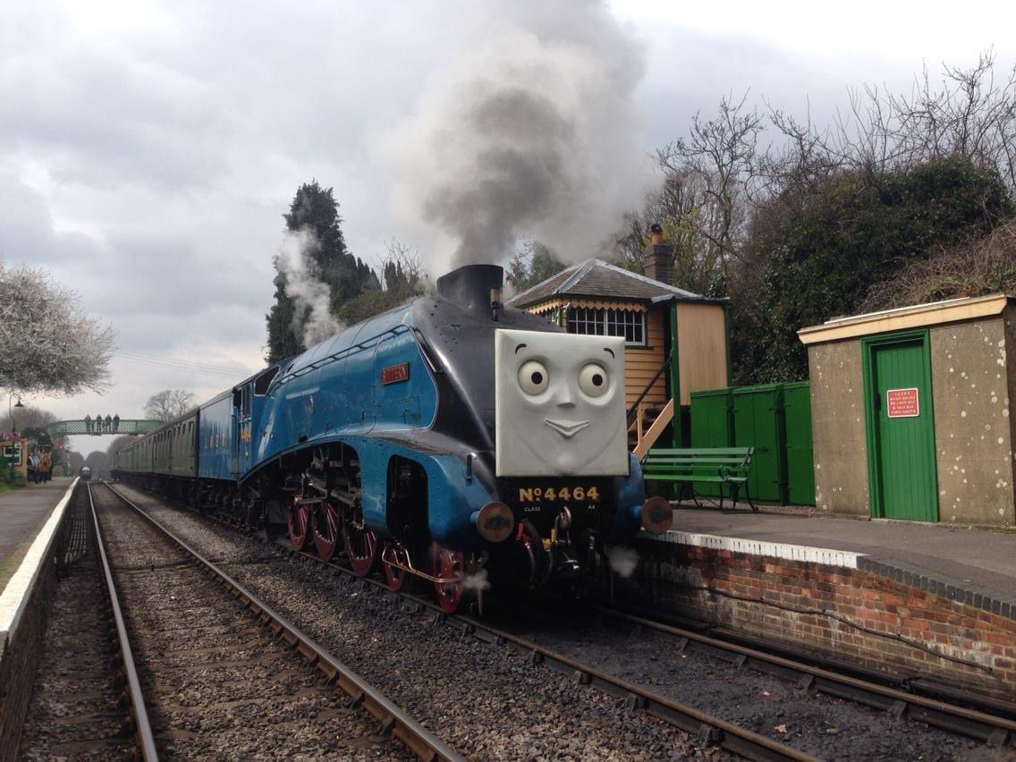 Bunting out for possibly my last guard turn @Watercress_Line in April 2015. #DOWT with A4 Bittern running as a friend of Spencer