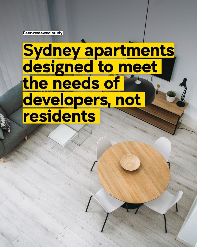 “Designing good-quality apartments is one of the most fundamental things you can do to benefit society… That means designing them for the needs of the people who live there...” unsw.edu.au/newsroom/news/…