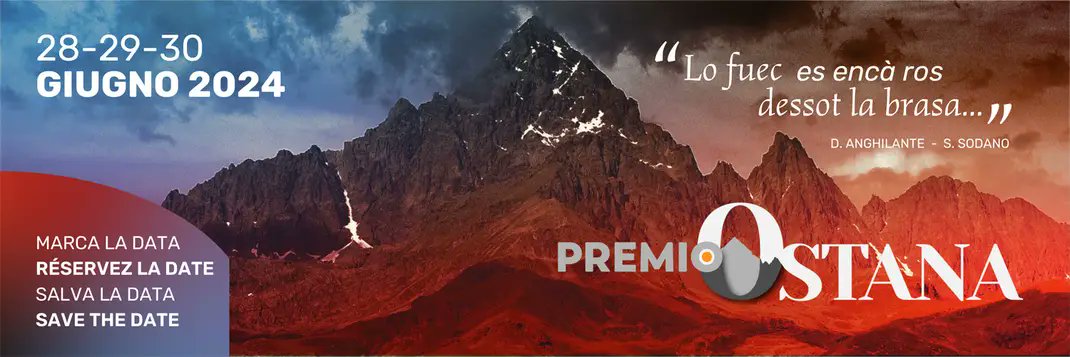 The Ostana Prize's 16th edition is back on 28-30th June!
🔥"The fire still glows beneath the embers" (D. Anghilante) will be its motto

Torna la 16ª edicion del Prèmi Ostana dal 28-30 junh!
🔥"Il fuoco è ancora rosso sotto le bracce" (D. Anghilante) è il motto dell'edizione 2024
