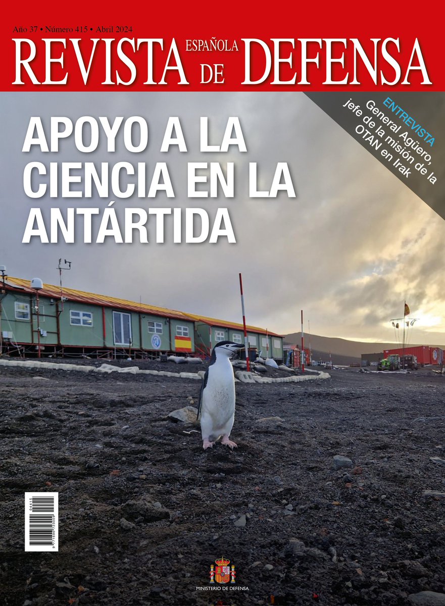 #BuenosDías
La 37ª Campaña Antártica es, este mes de #abril, la portada de la Revista Española de Defensa que, ademas, ofrece otros muchos contenidos de actualidad 🧐. Si quieres disfrutar de su lectura, descárgate el nuevo número con este enlace  ⤵️ 
acortar.link/zJhTAB