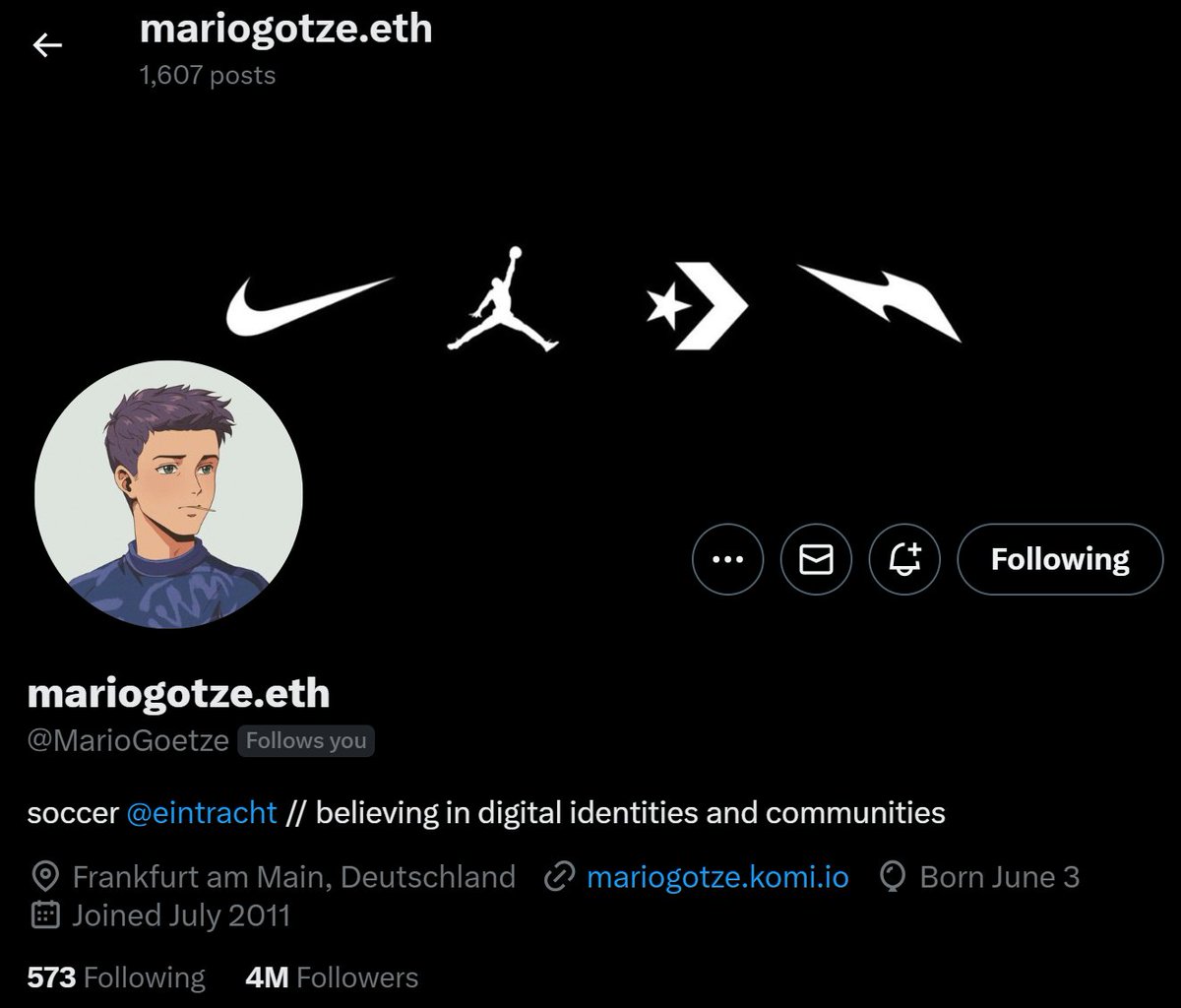 Honored to have the legend @MarioGoetze rocking a Persona pfp 🔥