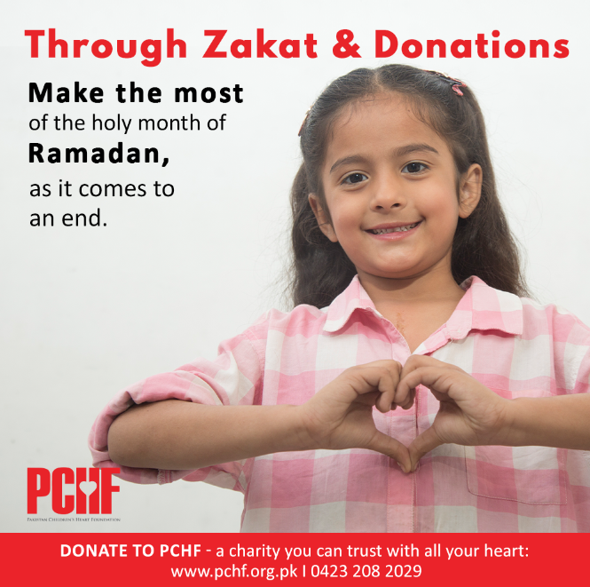 The holy month of #Ramadan is coming to an end & you can still make the most of this blessed time through your #Zakat & donations towards life-saving child heart surgeries. Through us, you can be a beacon of hope. #Donate: pchf.org.pk/donate/ @captainmisbahpk #PCHF #CHD