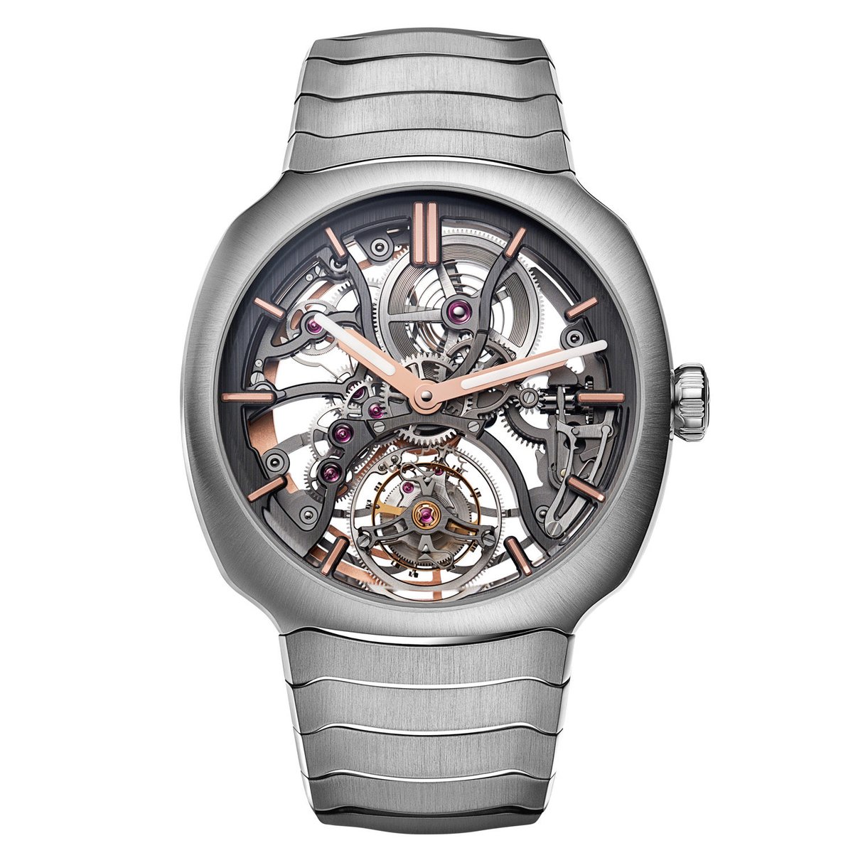 Refreshing a popular launch, H. Moser leads Watches & Wonders a day ahead with the launch of the brand's latest, the new Streamliner Tourbillon Skeleton Double Hairspring, equipped with an integrated sports bracelet and a namesake skeletonized dial watchtime.com/featured/h-mos…