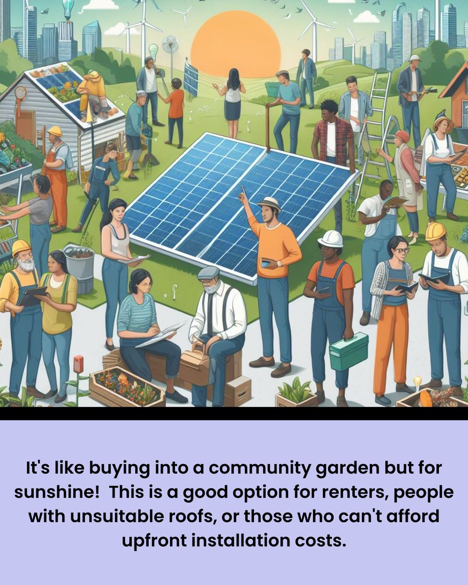 suryoday12345's tweet image. Over 60% of India&apos;s population lives in villages. Community solar allows for setting up mini-grids, bringing clean energy to even remote areas 

CommunitySolarProjects #DecentralisedEnergy #VirtualNetMetering #SolarForApartments #RenewableEnergyGoals #solareducation