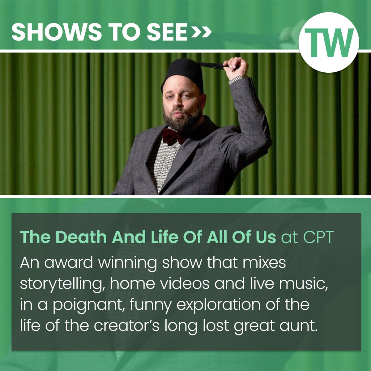 Among our recommended shows to see this week: ‘The Death And Life Of All Of Us’ by Victor Esses at Camden People’s Theatre. Get more show tips here: bit.ly/3xeLRZ7 @CamdenPT @vhesses