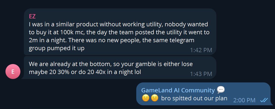 gameland_ai's tweet photo. Just A Few Words For Our Holders Out There 🎶🎶

Yeah, let's go, hold up, Gameland AI about to make some moves
Got that $GAME token, watch how we groove
Holdin' that $GAME, watch it reach the peak
Buy at the dip, then we earnin' every week

#GamelandAI https://t.co/95bBONn7WE