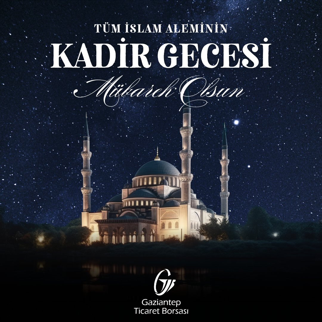 🌙Bin aydan daha hayırlı olan Kadir Gecesinin insanlık aleminin sağlık, barış ve huzuruna vesile olması temennilerimizle; Milletimizin ve tüm İslam Aleminin Kadir Gecesi mübarek olsun. #KadirGecesi