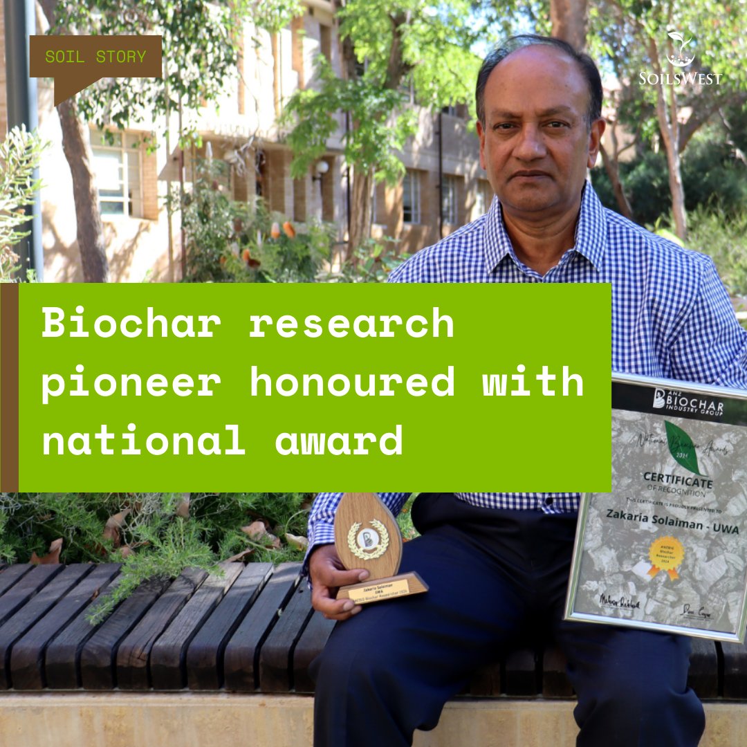 Congratulations to Dr Zakaria Solaiman for receiving the 2024 Australia New Zealand Biochar Industry Group Forum Best Research Award 🏆