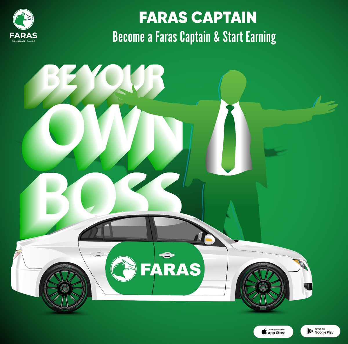 Ready to be your own boss? Become a Faras Captain today and start earning on your own terms and experience the difference. Join a Thriving Community of Faras Captains App Now faras.link/FarasCaptains. & Earn Top Rates. #DriveWithFaras #BeYourOwnBoss #FarasFamily #JoinTheCrew