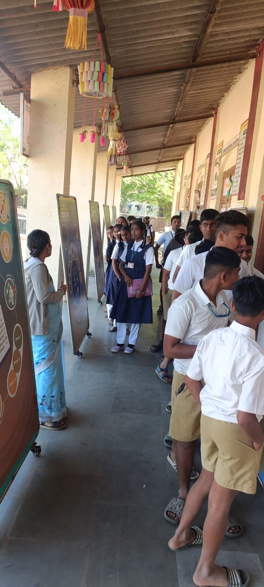 NSCMumbai's tweet photo. Students of Jayprakash Narayan Vidhyalaya Aagarwadi Tal. Dist. – Palghar at the Mobile Exhibition “Vaccines Injecting Hope” by Nehru Science Centre Mumbai on 06.03.2024 #VaccinesInjectingHope #nscmgoi #sciencemuseumlondon #WellcomeTrust #britishcouncilindia #icmrorgination https://t.co/XhP3r3blVR