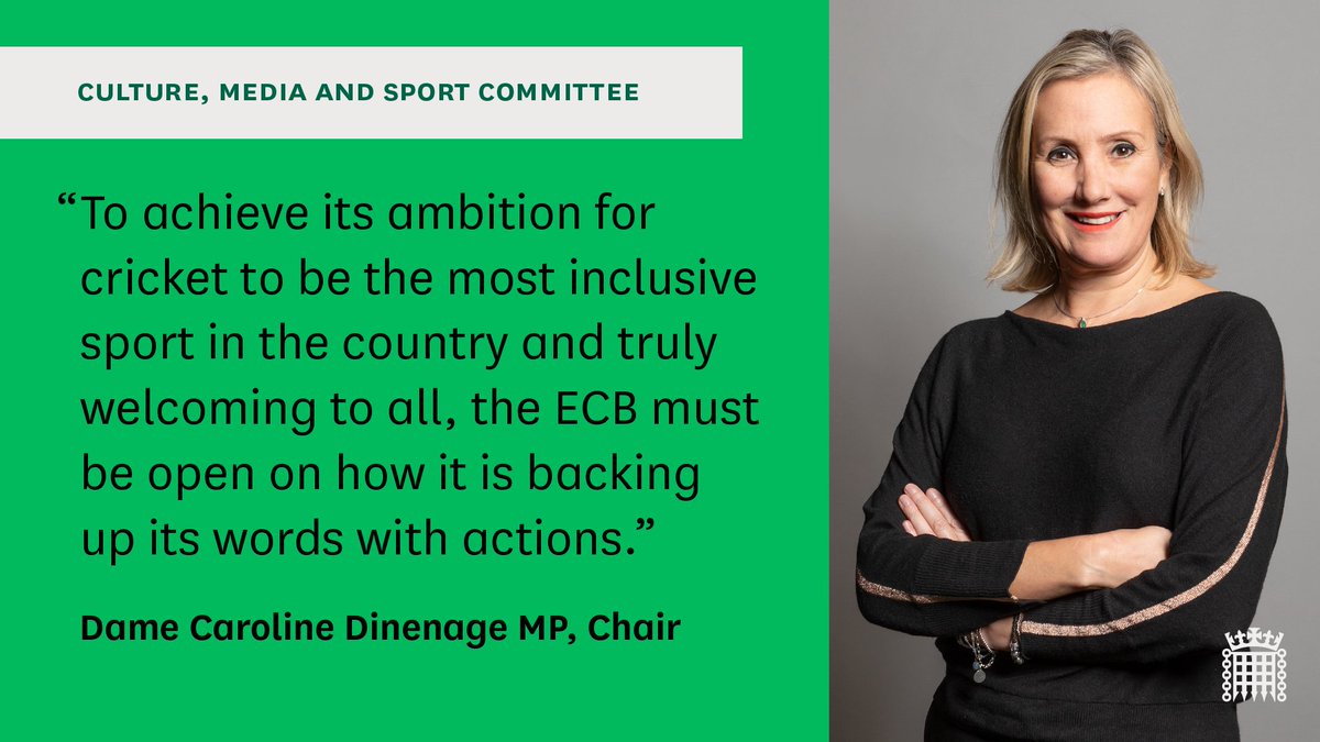 As the cricket season begins, we’re calling on @ECB_cricket to ensure its commitment to tackling inequality across the sport is matched by its actions. Read our new report on equity in cricket to find out more 👉 publications.parliament.uk/pa/cm5804/cmse…