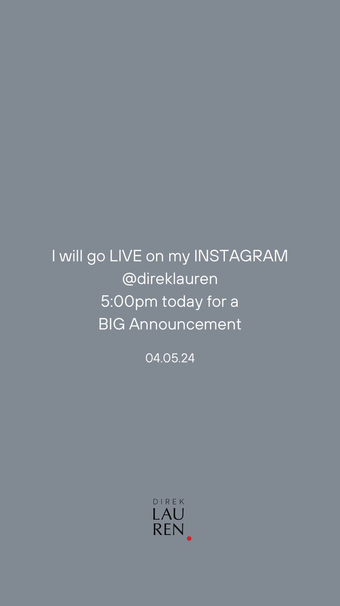 see you later @ 5pm on IG Live