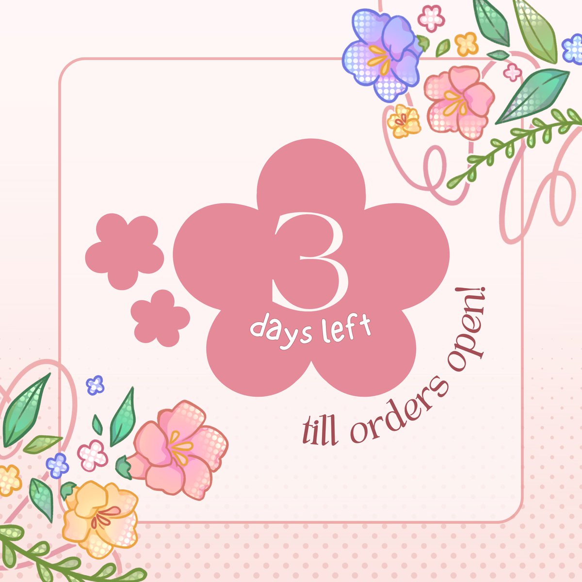 3 DAYS LEFT until the official Zine launch of Florilegium 2024! 💐📆

Grab a copy of the Zine as it releases by April 8 and support our cause! 🌷 

🌸 Check out our carrd for more info:
     ↳ florilegiumzine.carrd.co
