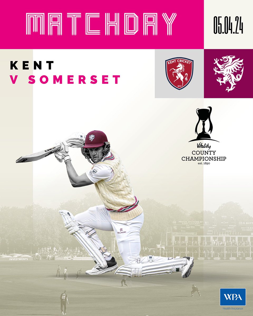 The 2024 County Cricket season begins TODAY! 🎉🎉🎉

#WeAreSomerset 
#KENvSOM 
<a href="/WPAinsurance/">WPA Health Insurance</a>