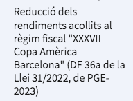 aleixsalvans's tweet photo. Estava fent la declaració de la renda i he trobat aixó (1). He anat a la font, a veure què (2).
La Copa Amèrica desgrava gràcies a una disposició final dels Pressupostos Generals de l'Estat. Una de les CINC dedicades específicament a aquest esdeveniment. No sé ni què dir. https://t.co/AOjW1goEKV