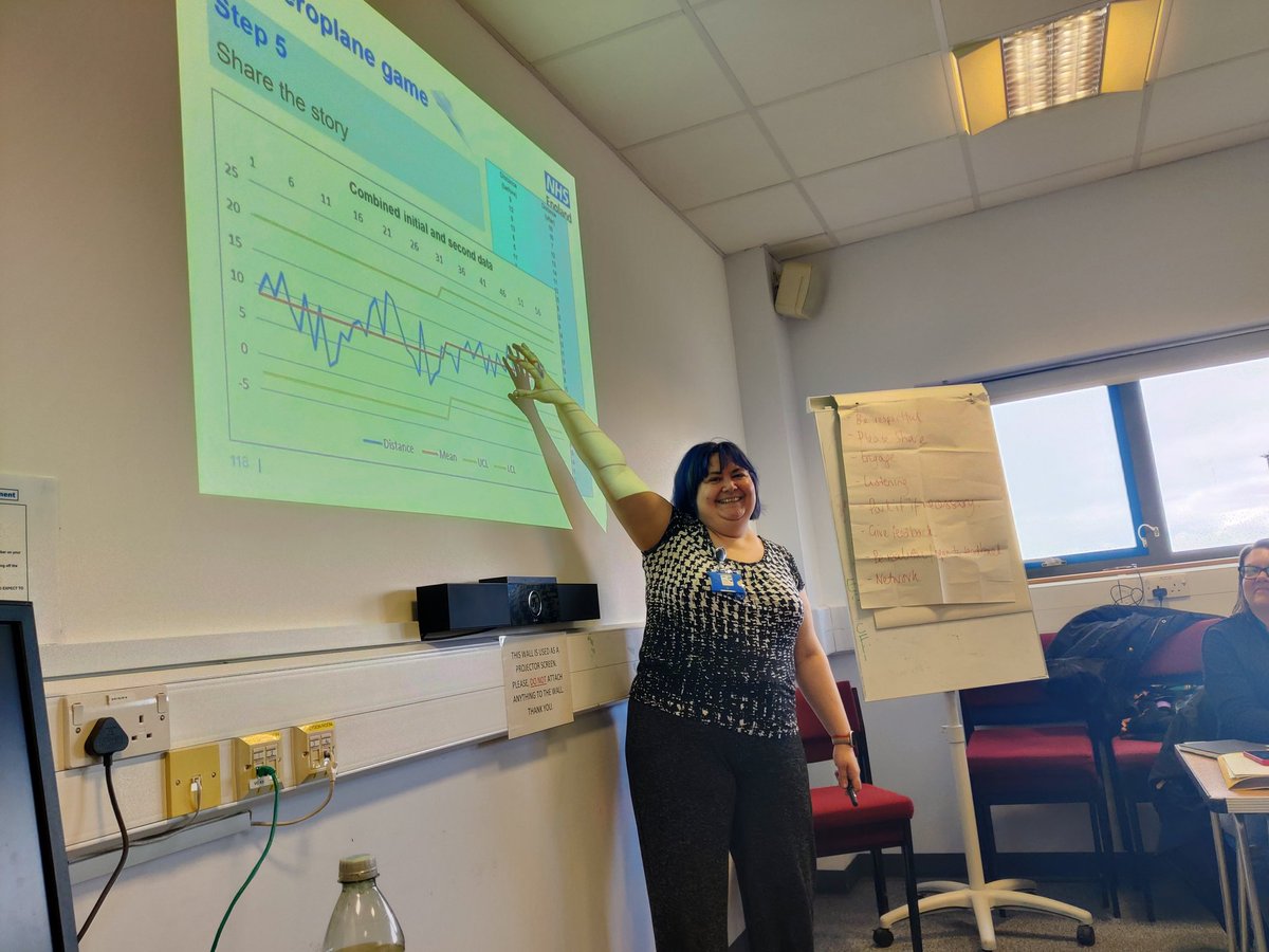 Day 2 of our #QSIR P course. The fabulous Stacy delivering an engaging session on Measurement and SPC charts! #QI @JamesPagetNHS @NSafetymatters