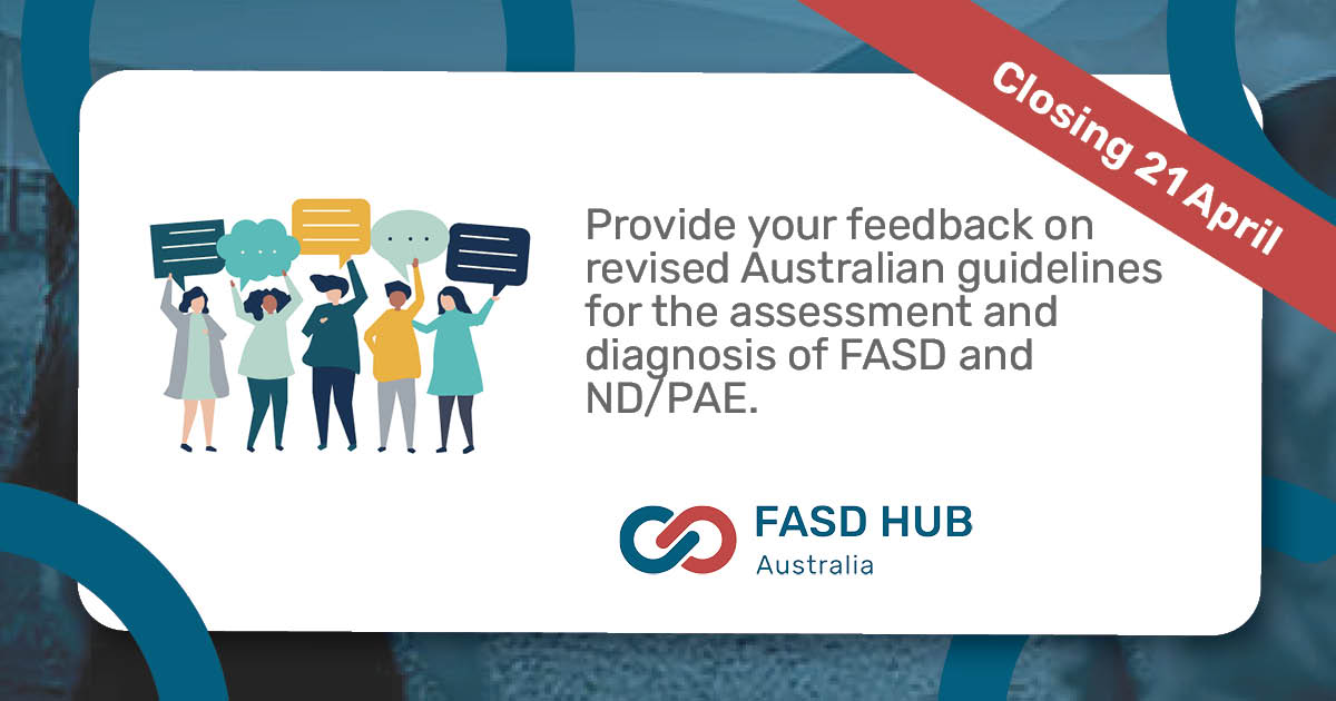 Your feedback and thoughts on the revised Australian Guidelines for Assessment and Diagnosis of FASD or ND/PAE is so important: bit.ly/48JI56Z Public consultation closing soon. #FASDhubAu #FASD