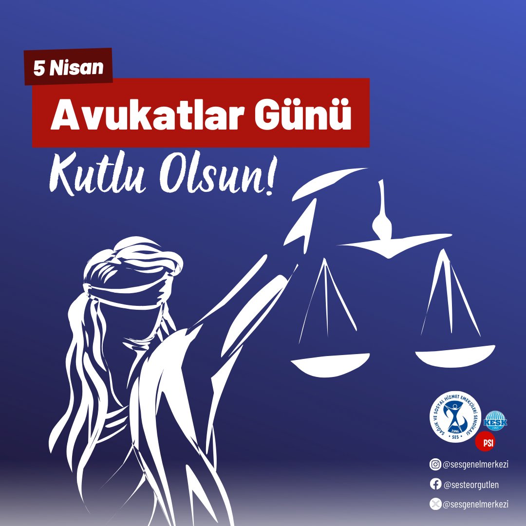 📢Başta avukat üyelerimiz olmak üzere genel merkez ve şube avukatlarımız ile illerdeki danışman avukatlarımızın ve adalet mücadelesi veren bütün avukatların #5NisanAvukatlarGünü kutlu olsun!