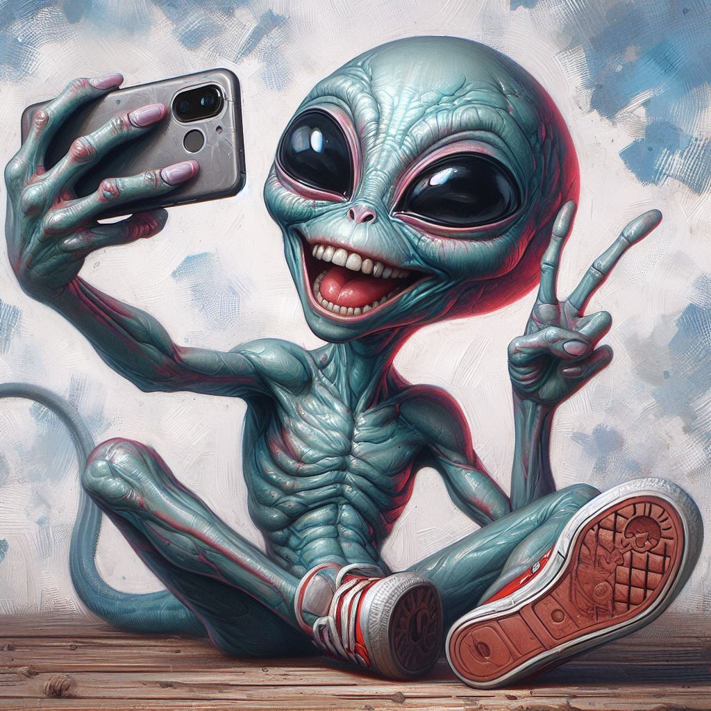 Selfie time

#alien #fantasy #aigeneratedart