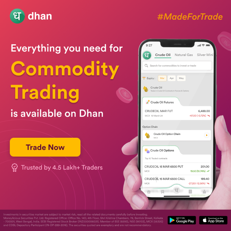 DhanHQ's tweet photo. Manage positions in commodities with margin, charts, and much more on Dhan.

We are #MadeForTrade