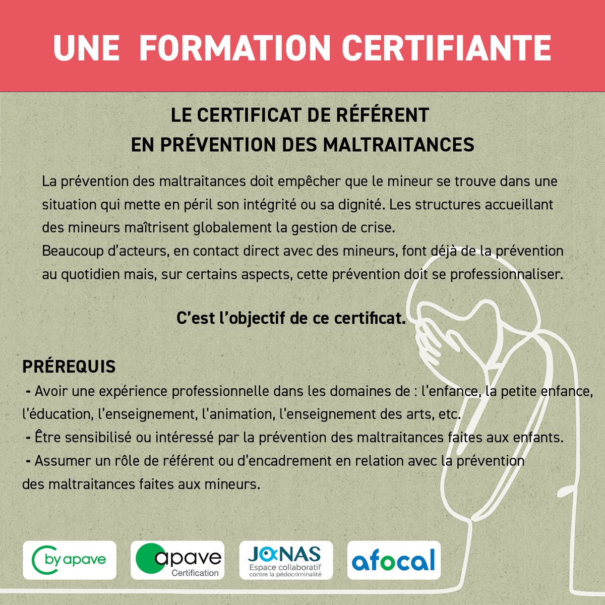 Le risque de #maltraitances faites aux #mineurs est une préoccupation permanente dans le secteur de l’#animation, du #loisir, de l’#éducation. Avec la plateforme Jonas  nous proposons donc une certification de Référent.e en #prévention des maltraitances 👉preventionmaltraitances.fr