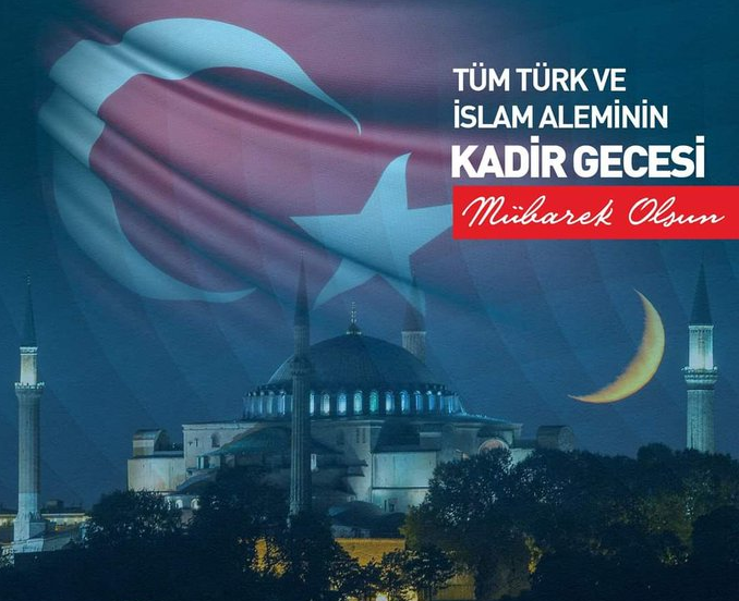 ☪️#KadirGecesi🌙 Bin aydan hayırlı olan bu gece; Sağlık, bolluk berekete, refaha, huzur ve barışa vesile olsun.. İbadet ve dualarımız kabul olsun, Rabb'im tekrarına ulaşmayı nasip etsin.🤲 Tüm Türk ve İslâm âleminin K a d i r G e c e s i 🇹🇷Kut'lu Olsun🇹🇷