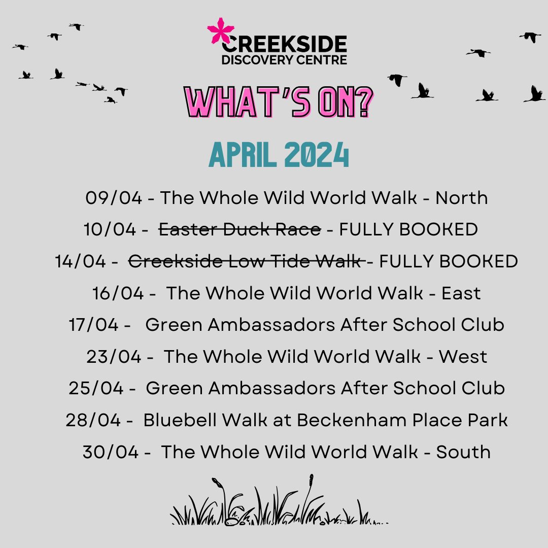This April, step outside and join us to discover the wonders of local wildlife. More info: creeksidecentre.org.uk/events/ #deptford #greenambassadors #naturewalks