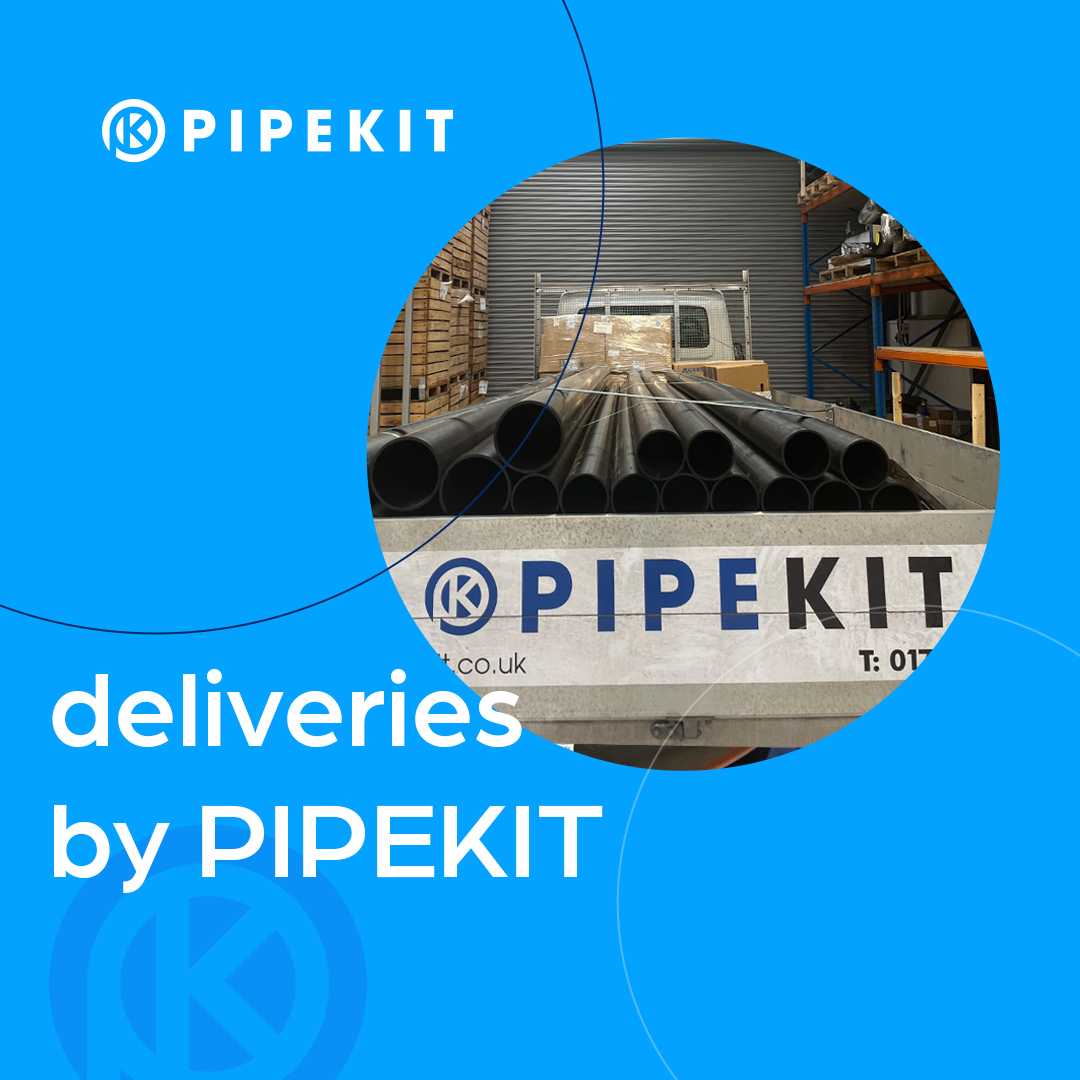 The @pipekit van loaded up with @Geberitgroup HDPE drainage, including pipe &fittings for delivery to South East. 💻pipekit.co.uk/above-ground-d… 🚚 Pipekit have extra long vehicles so we can deliver 6m pipe lengths. Speak to our team about deliveries. #pipekit #geberit #hdpe