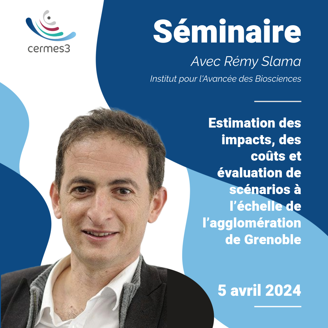 🗣️En ce moment, au séminaire du #Cermes3, Rémy Slama (Institut pour l'avancée des biosciences) nous parle des effets des polluants atmosphériques sur la santé à l'échelle de Grenoble 🗓️5 avril 2024 ➡️bit.ly/49t7sel