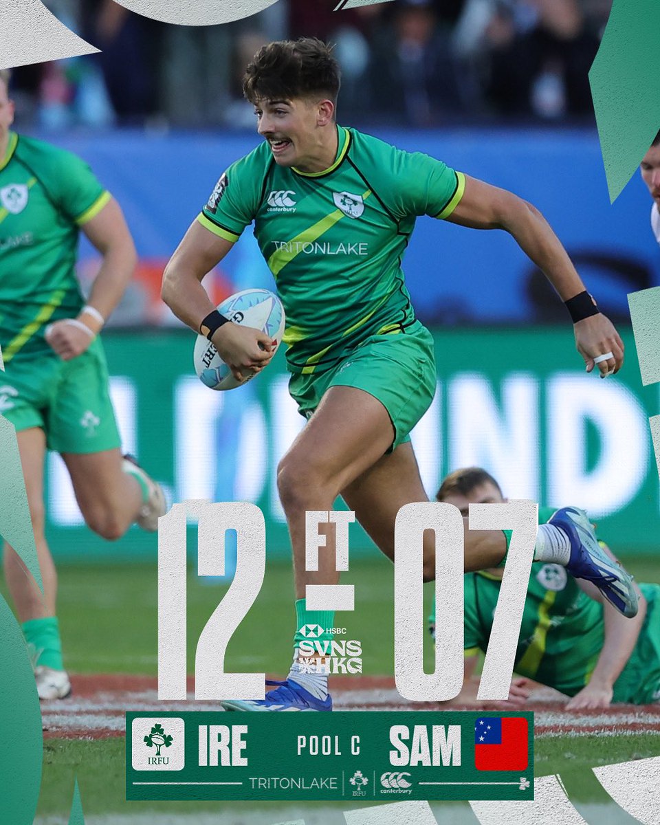 A big W to get the boys up and running! 🙌 #Ireland7s