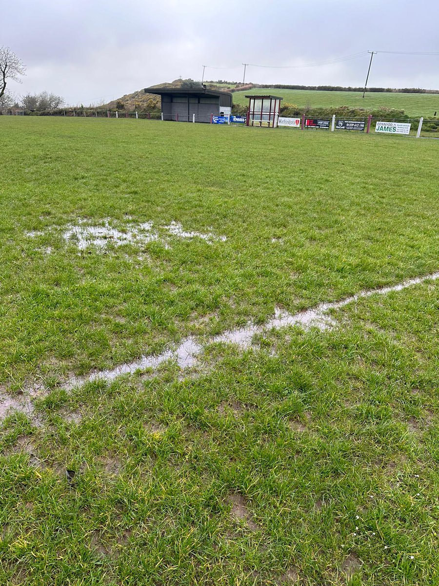 Gêm y tîm ieuenctid heno wedi'i ohirio o ganlyniad i gyflwr y parc 🌧️☔💧🛁 The youth game tonight has been postponed due to a waterlogged pitch 🌧️☔💧🛁