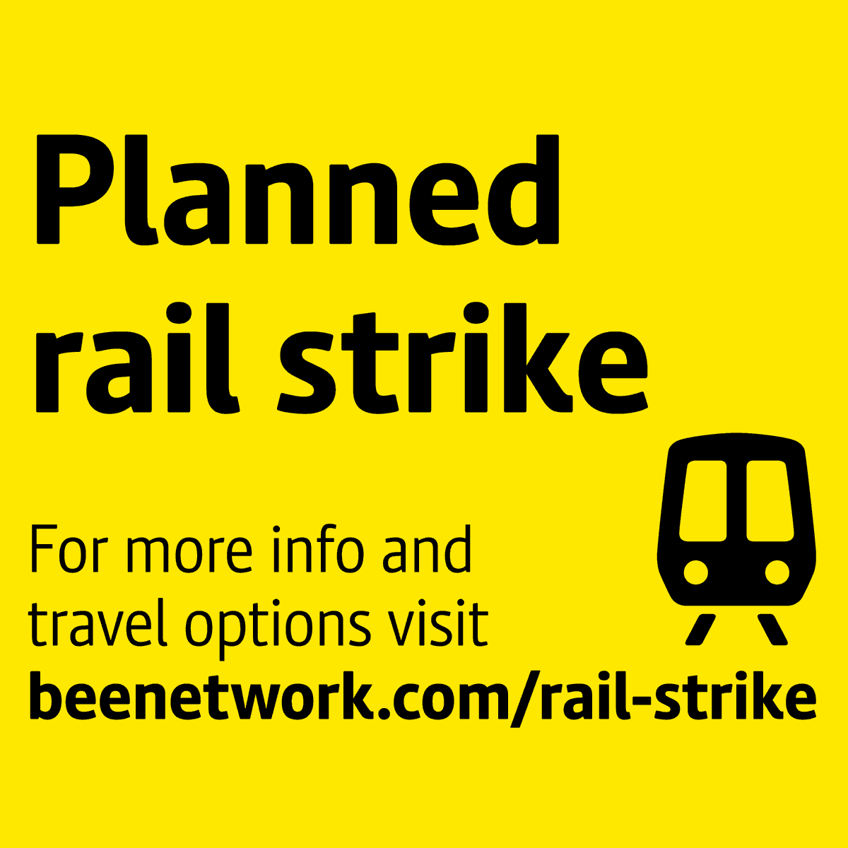 Due to ASLEF strike action, there may be little or no rail service today from some operators, including Avanti West Coast, CrossCountry and East Midlands Railway. Tram services are unaffected & will operate as normal. Check your journey in advance: beenetwork.com/rail-strikes