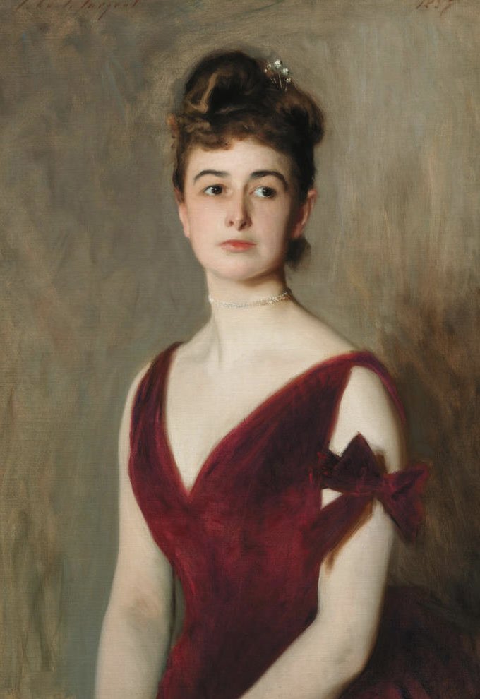 I didn’t make it to the #Sargent exhibition yesterday, that will be a visit for next month instead, but what treats are in store. The #1880s velvet glow of Mrs Charles E Inches awaits, both dress & canvas a tribute to the care that both sitter & artist gave to clothes @mfaboston