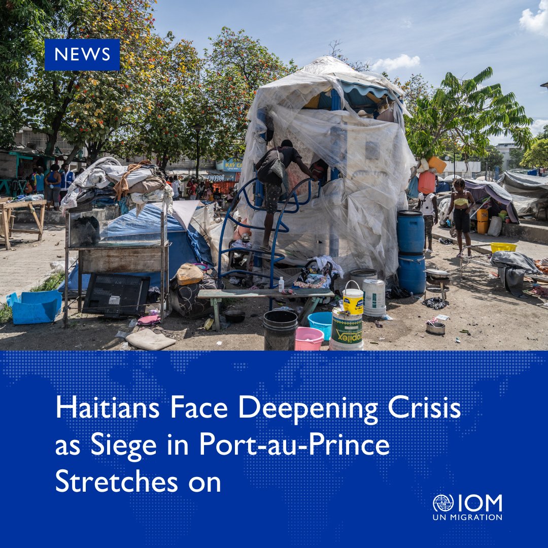 ‼️ Over 360,000 people have been displaced in Haiti as the crisis extends beyond Port-au-Prince. IOM and partners are delivering much needed assistance to people in need. Read more here: iom.int/ZJP